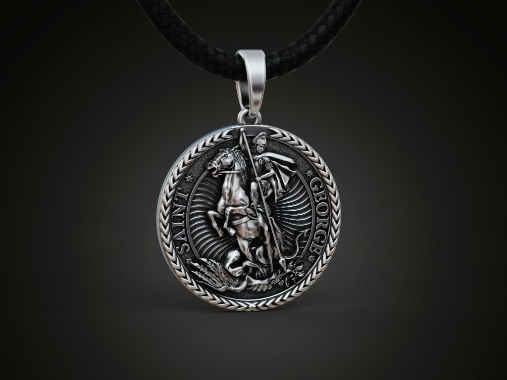 saint George Dragon Hunter necklace