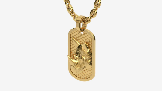14K Gold Rhino Pendant