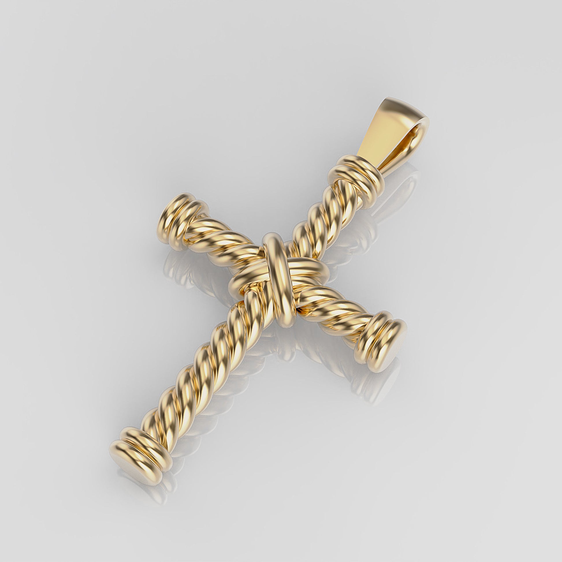 Gold Twisted Cross
