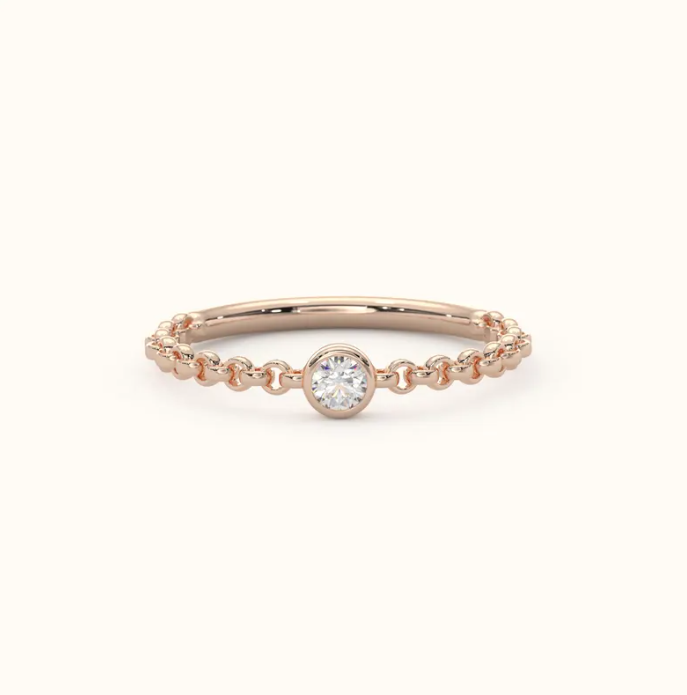 rose gold engagement ring