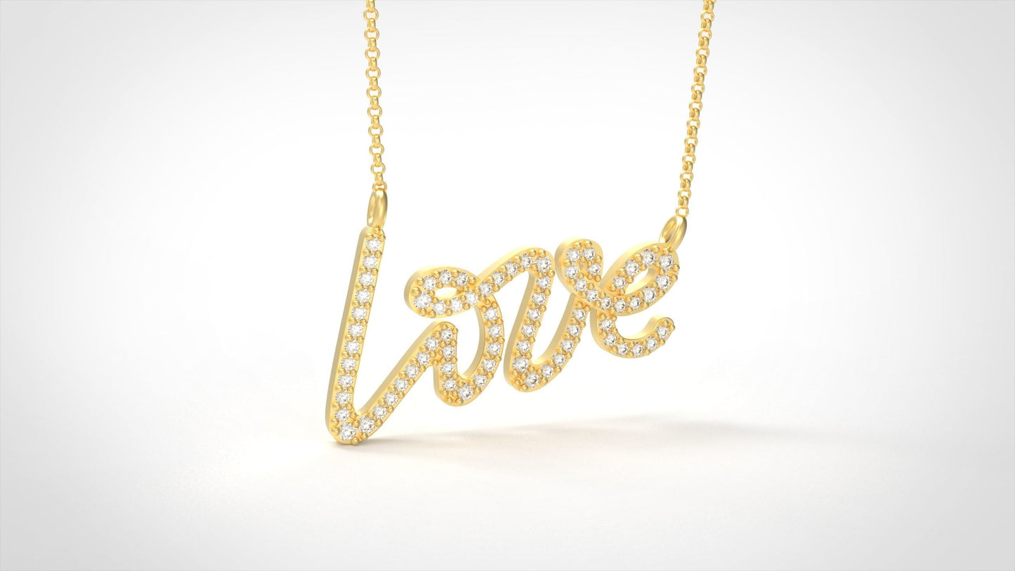 Diamond LOVE Necklace