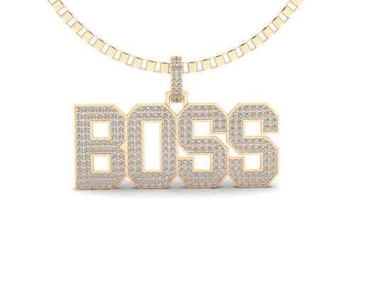 Gold Diamond BOSS Necklace