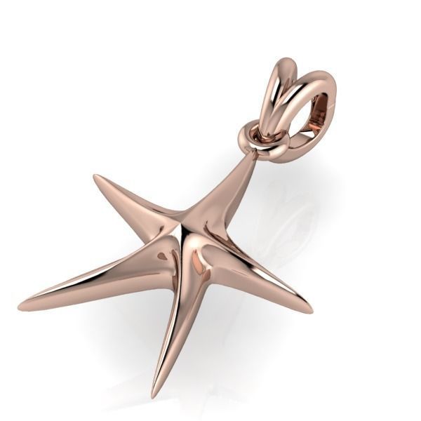 Rose Gold Starfish Pendant for Her