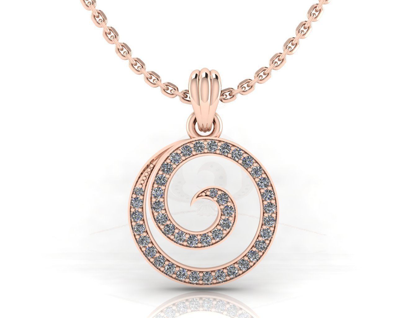 Round Shape Diamond Necklace for Her