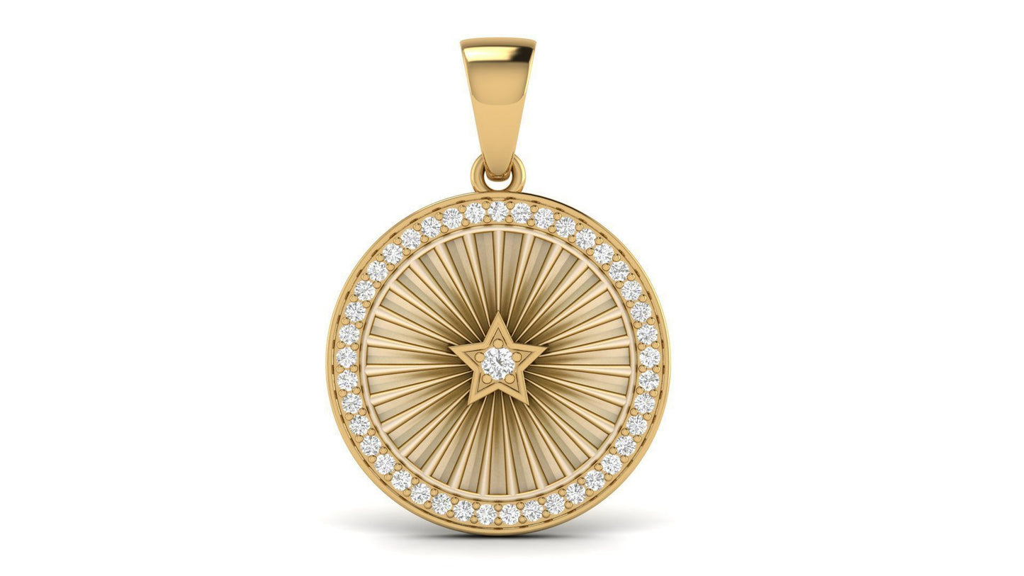 Star and Sun Diamond Pendant