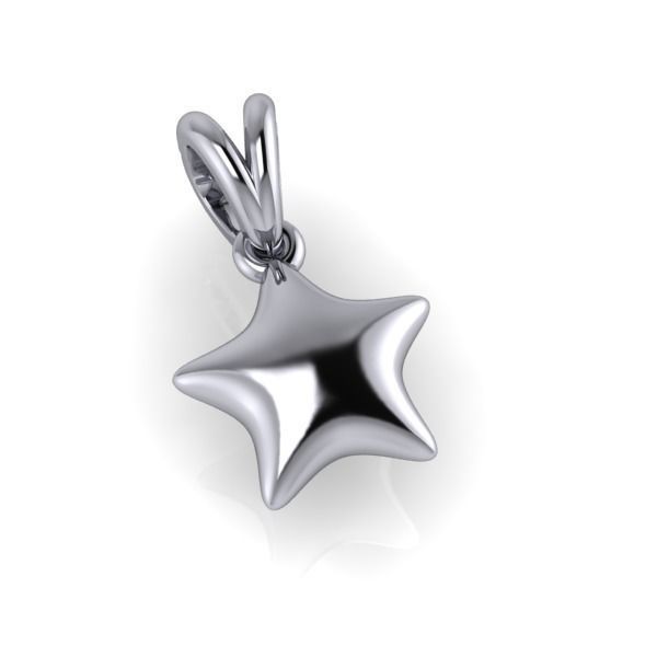 Silver Puffy Heart Pendant