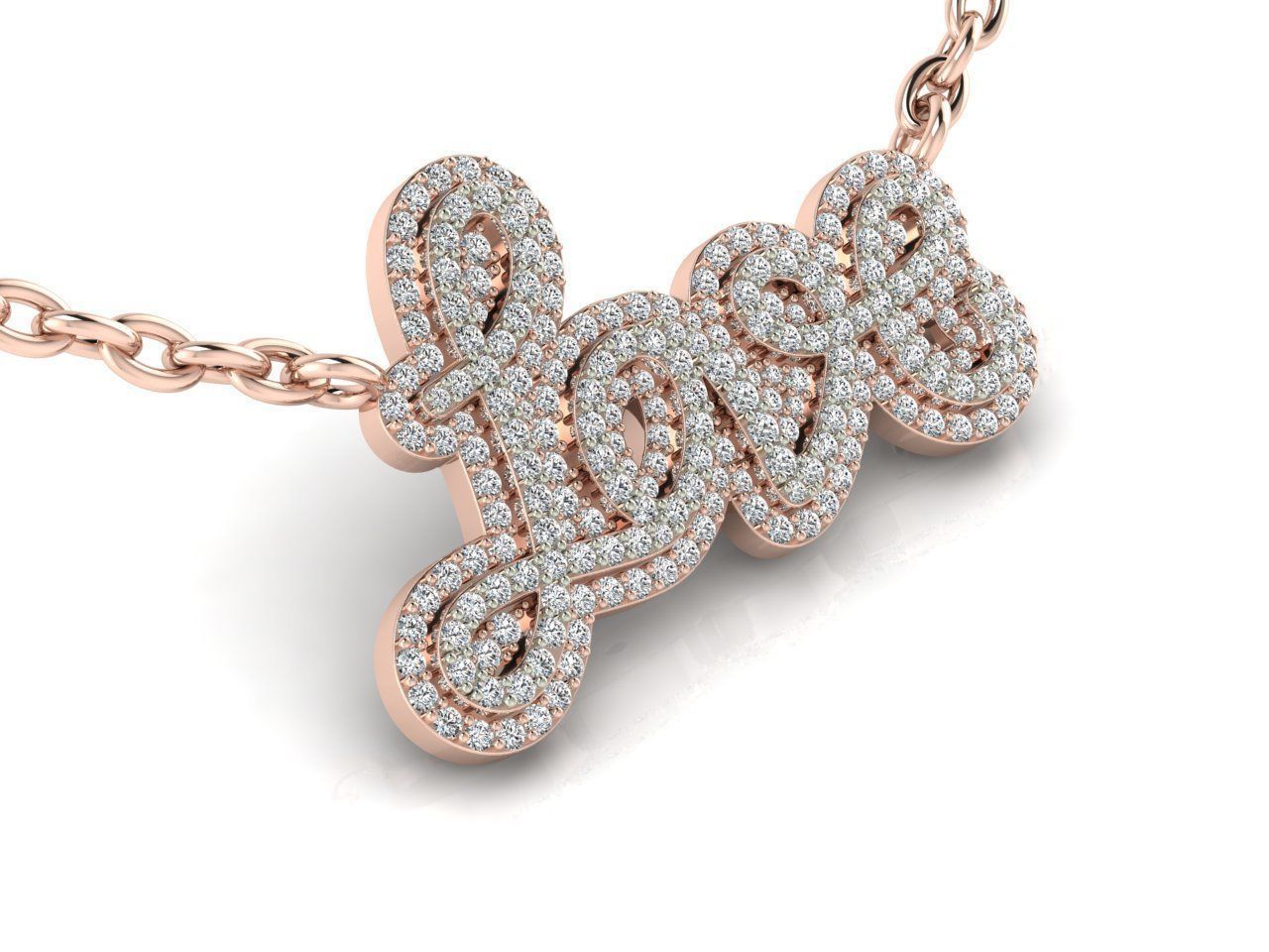 Diamond LOVE Necklace