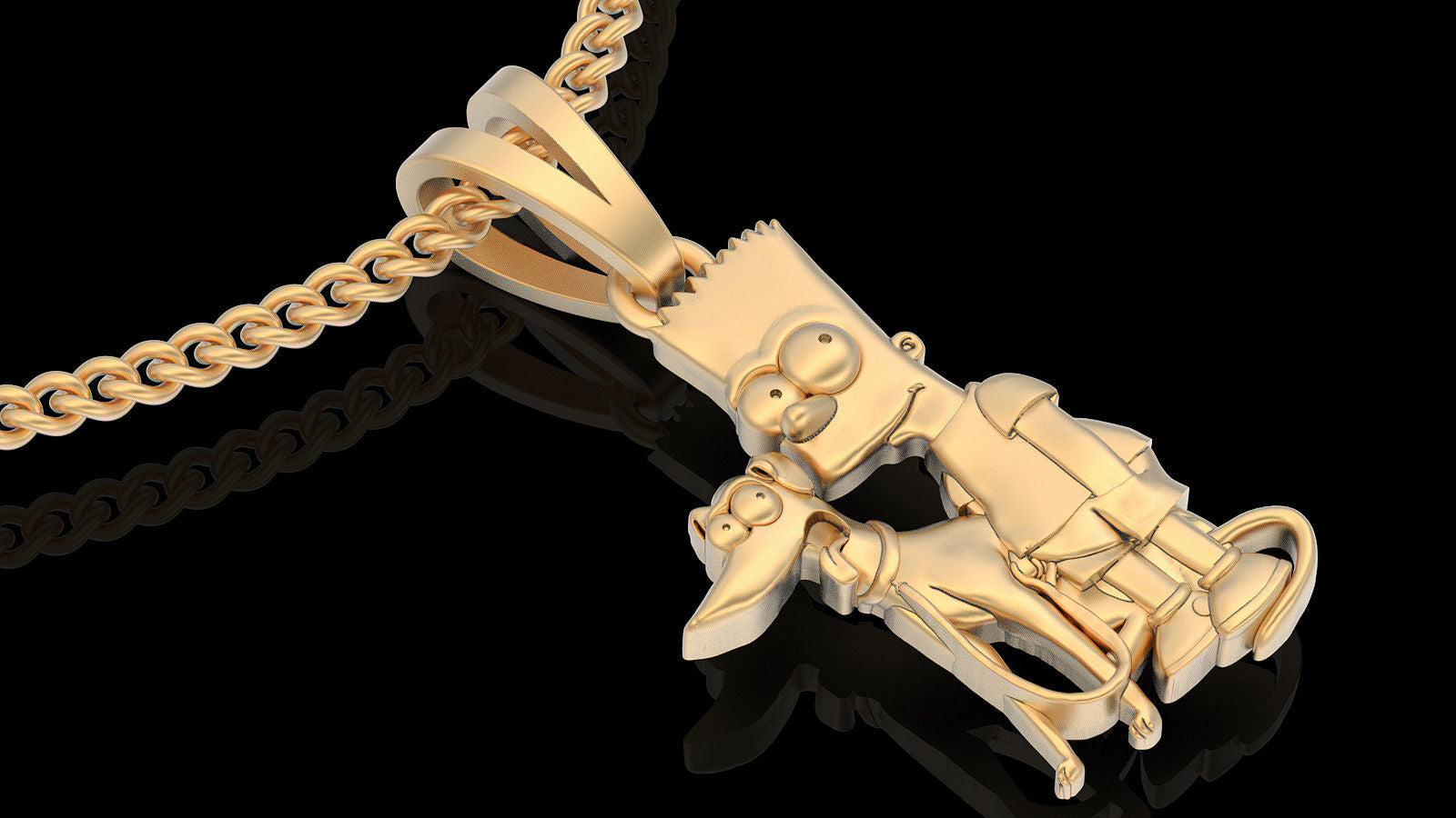 Simpsons Gold Necklace