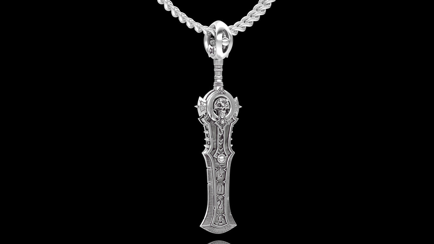 Silver Viking Sword Necklace