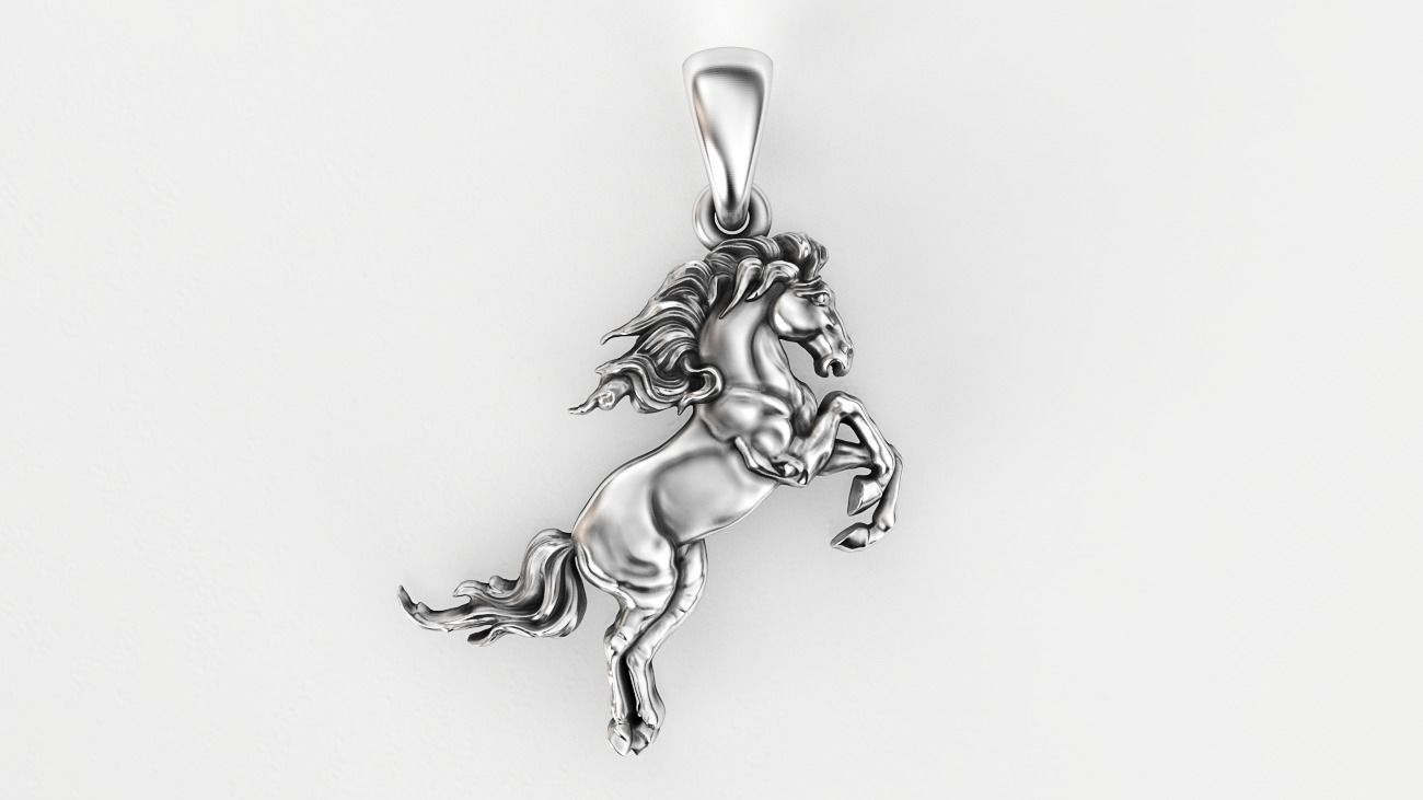 Silver Horse Necklace