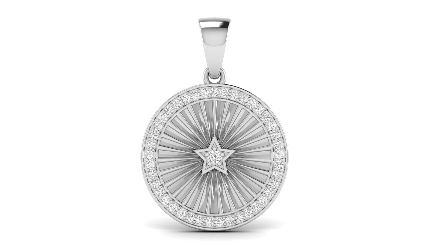 Star and Sun Diamond Necklace