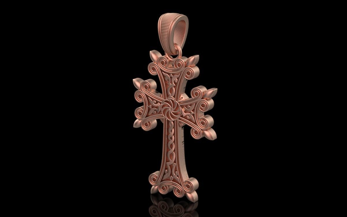 Rose Gold Armenian Cross Necklace