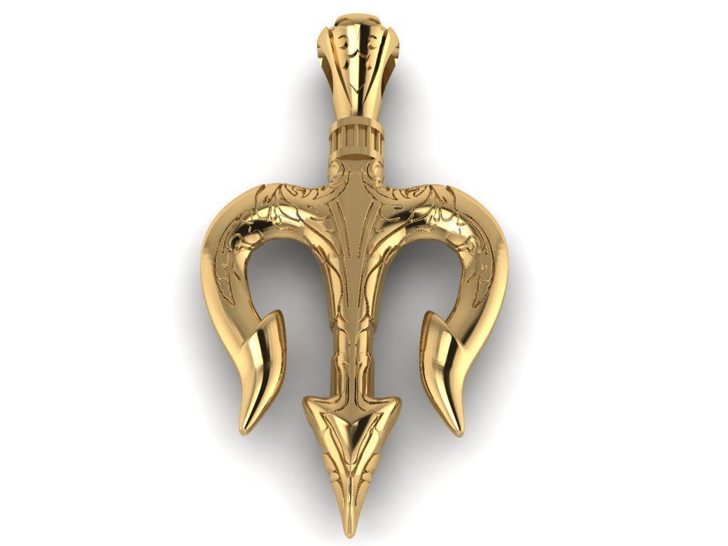 Unisex Trident Pendant