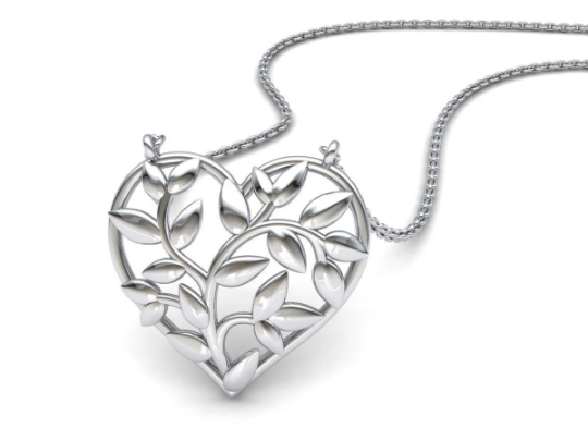 silver Heart Necklace