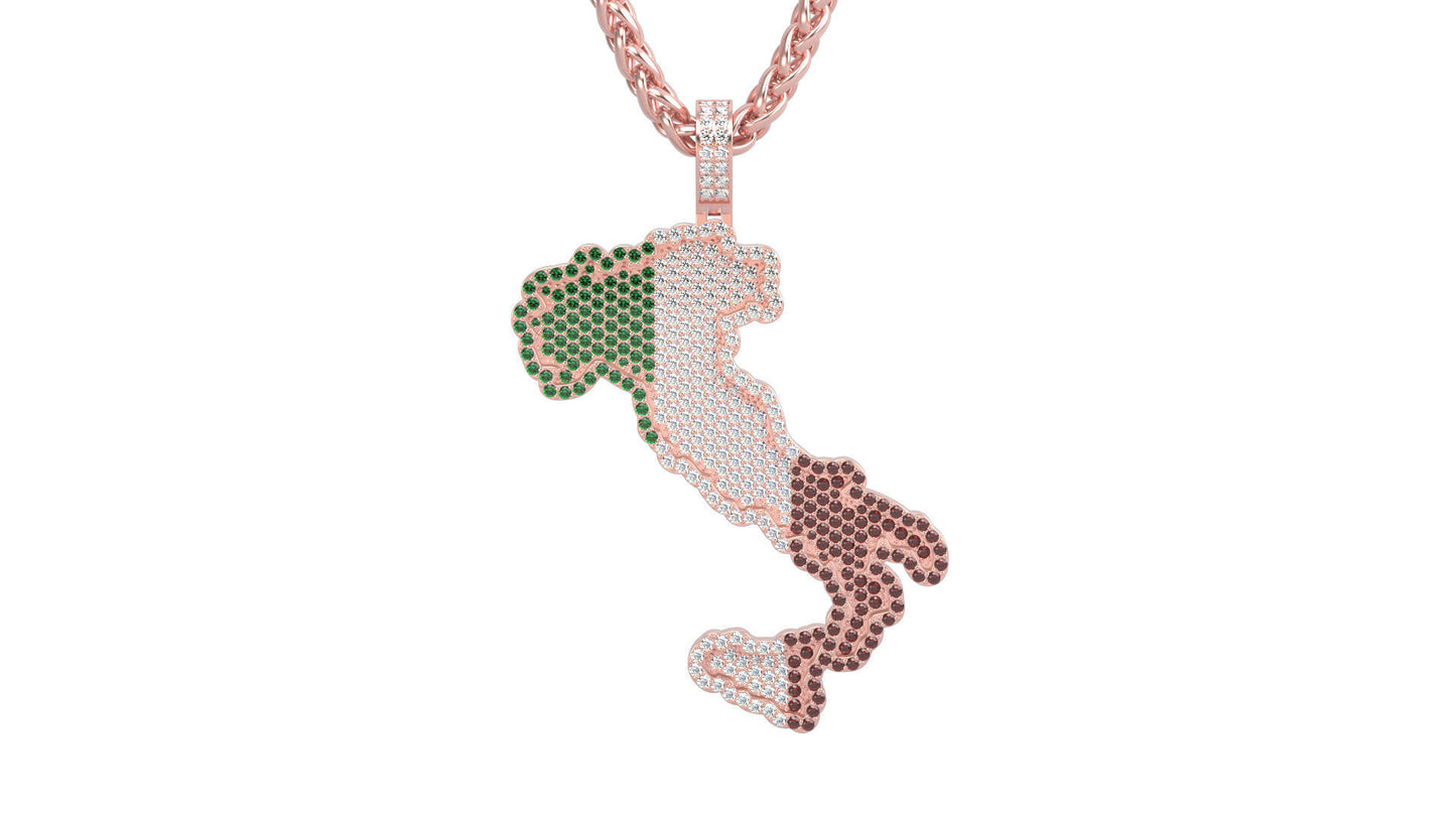 Italy Map Necklace