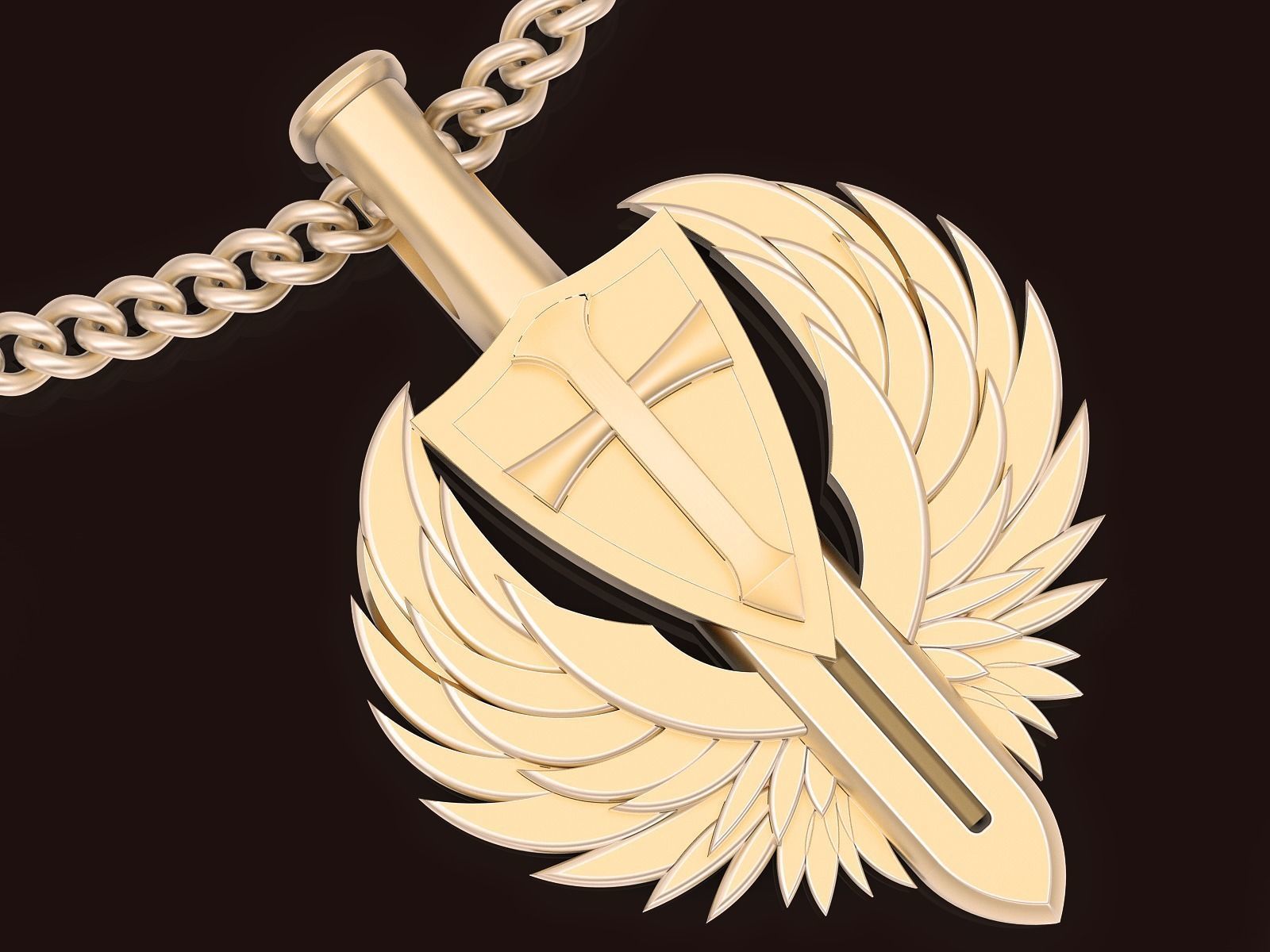 Knife and Wings Necklace