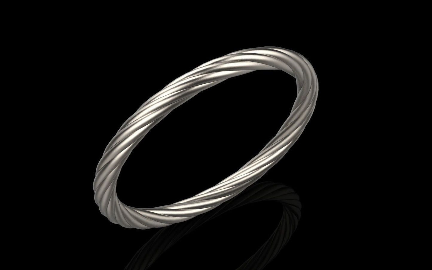 14K Solid Gold 1.80mm Wide Braided Twist Ring / 14K Solid Gold Rope Ring / Rope Twisted Gold Wedding Band / Stacking Ring/ Gift for Her