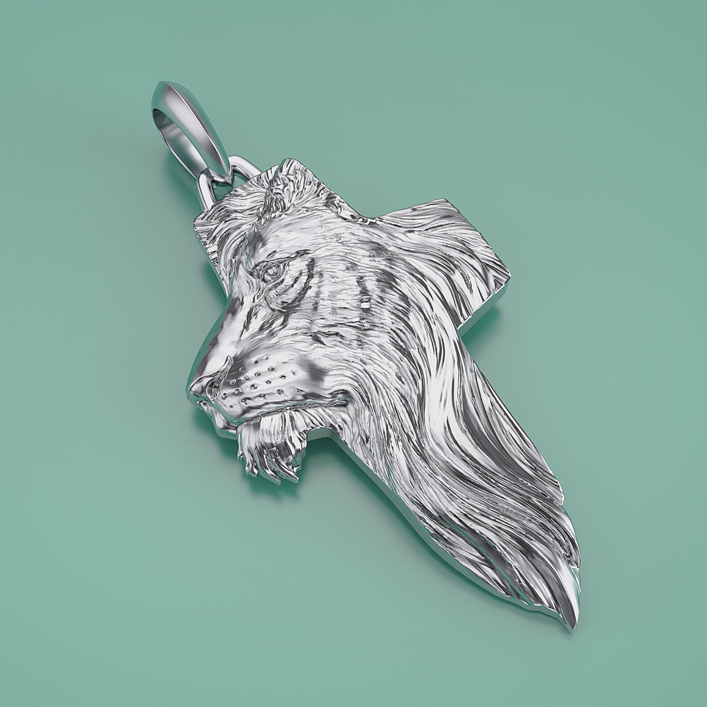 Lion Cross Pendant