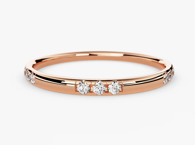 rose gold wedding rings