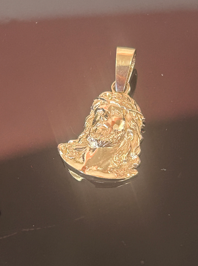 Jesus Face Gold Necklace