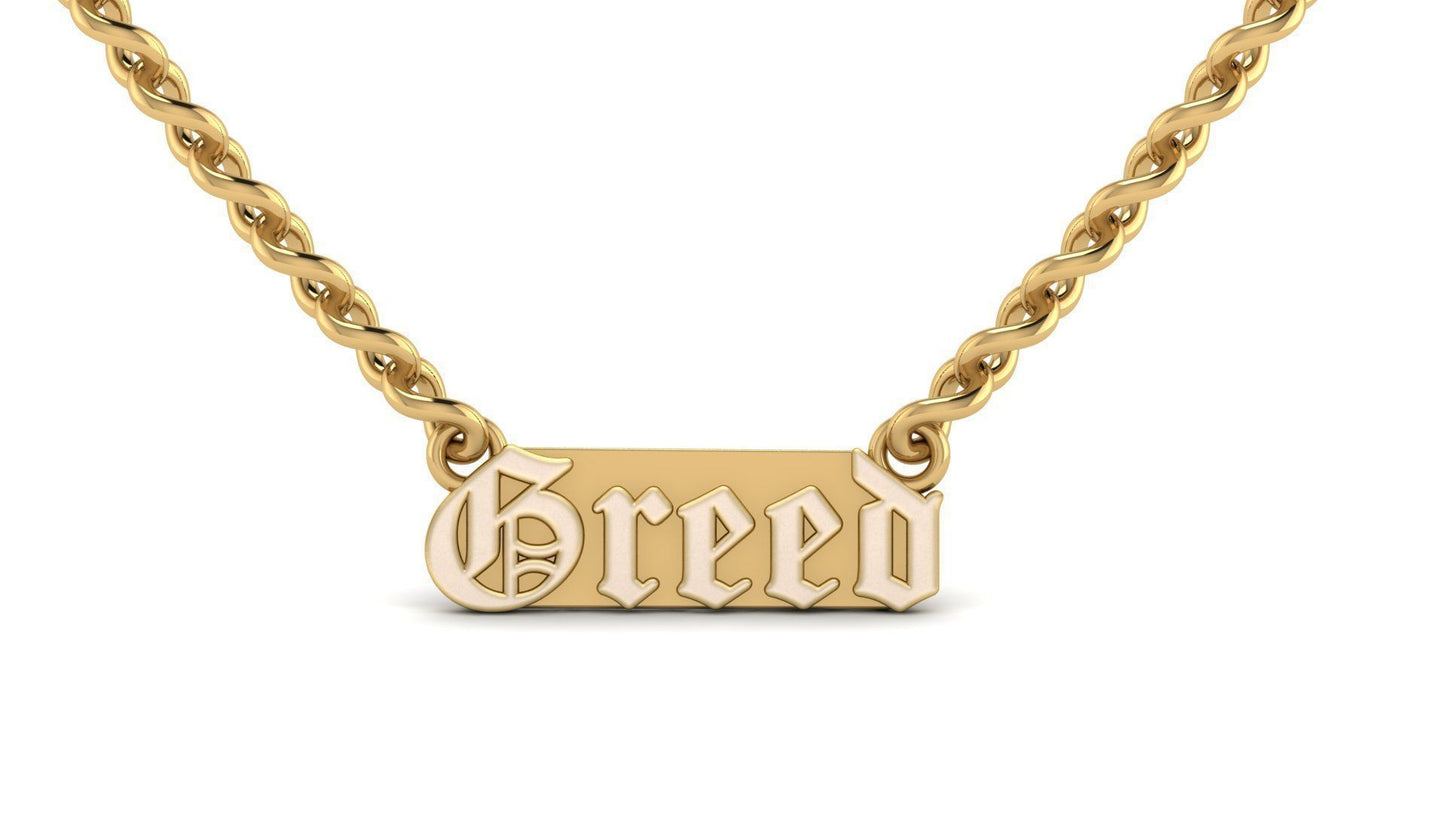 Gold Greed Pendant