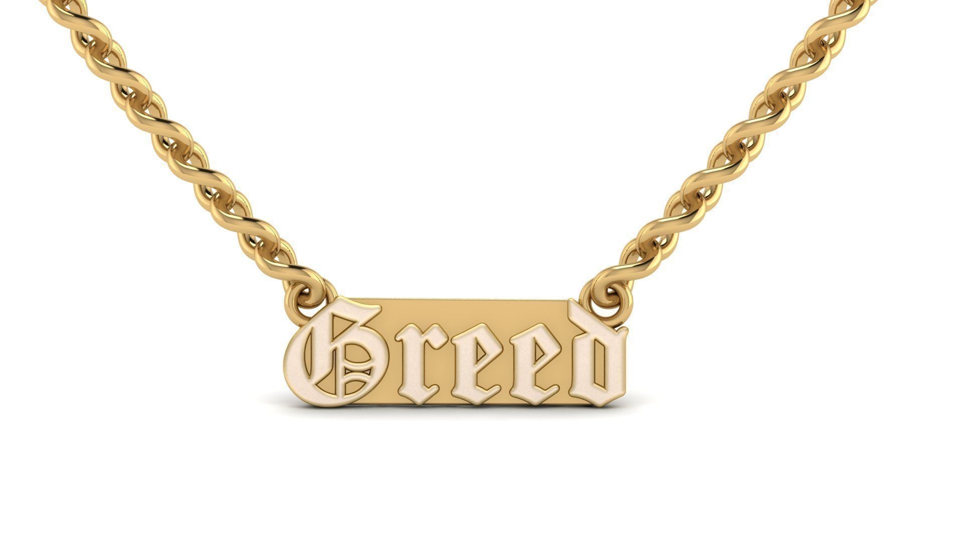 Gold Greed Pendant