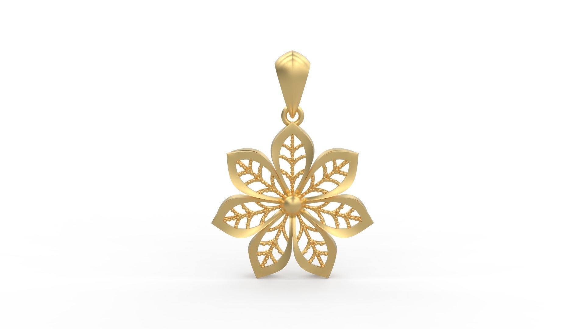 Gold Flower Pendant
