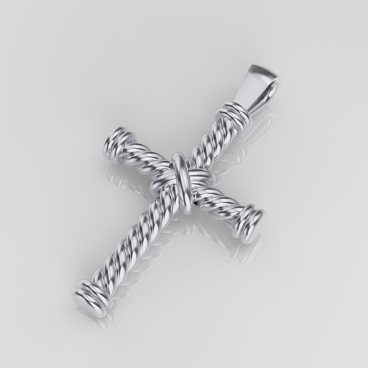 Silver Cross Pendant Necklace