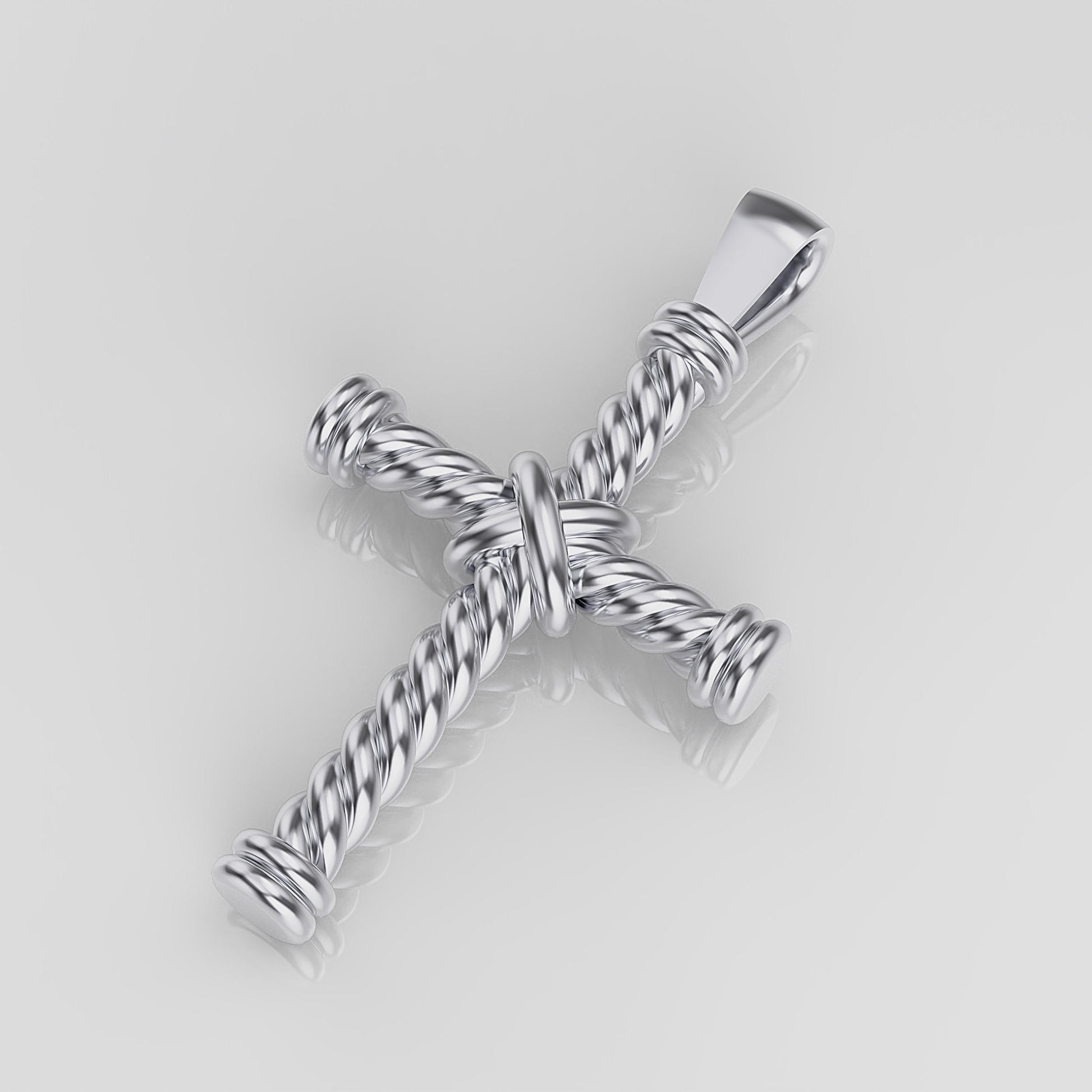 Silver Cross Pendant Necklace