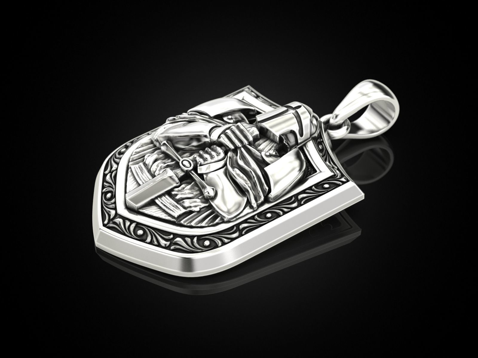 Gold Knight Necklace