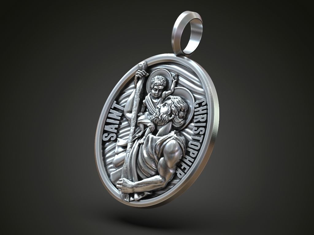 Saint Christopher and Baby Jesus