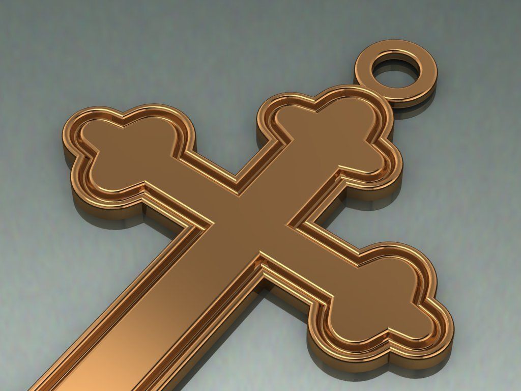 Unisex Gold Cross For Men