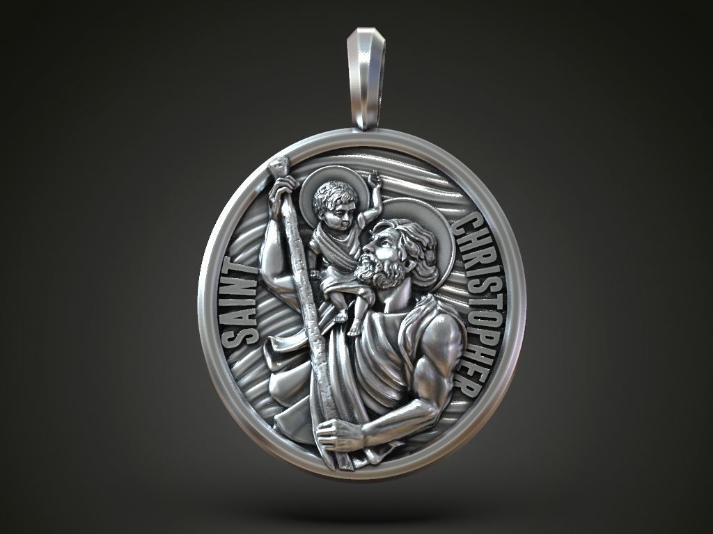 Saint Christopher Protect Me Pendant