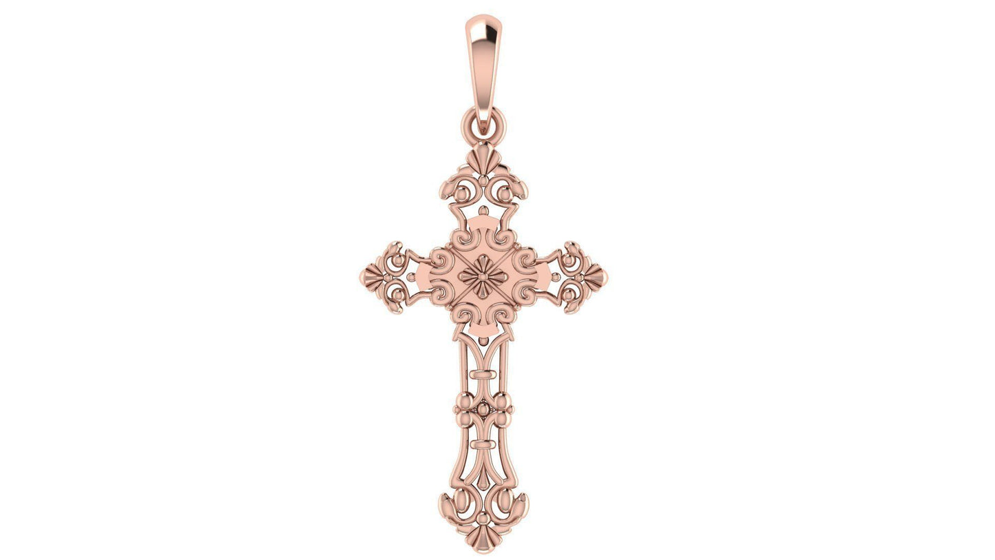Rose Gold Cross Pendant