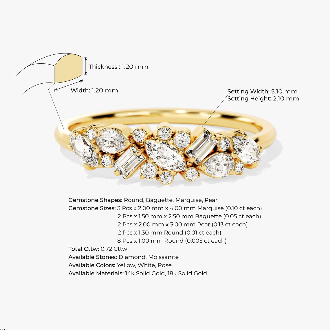 gold promise rings