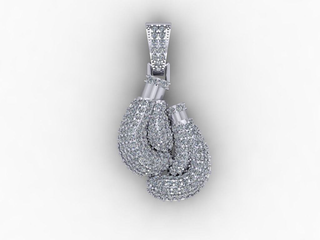 Diamond Boxing Glove Necklace