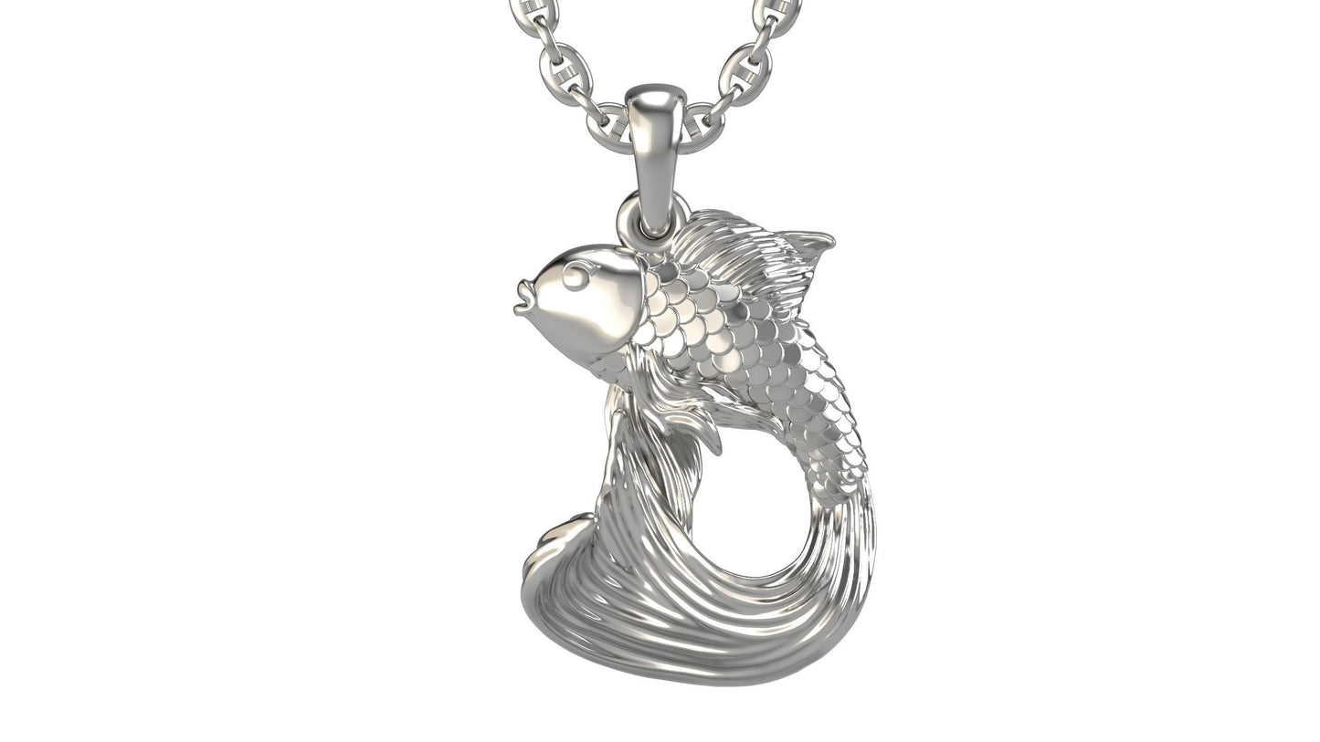 Silver Fish Necklace
