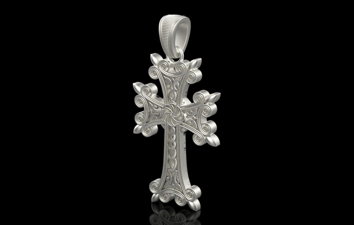 Silver  Armenian Cross Necklace