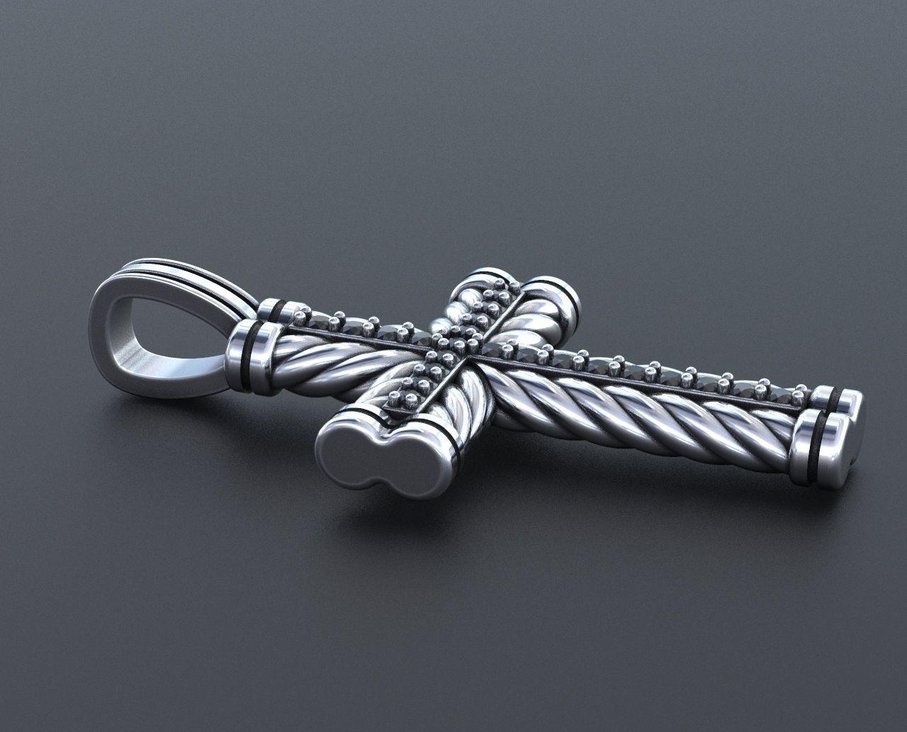 silver crucifix pendant