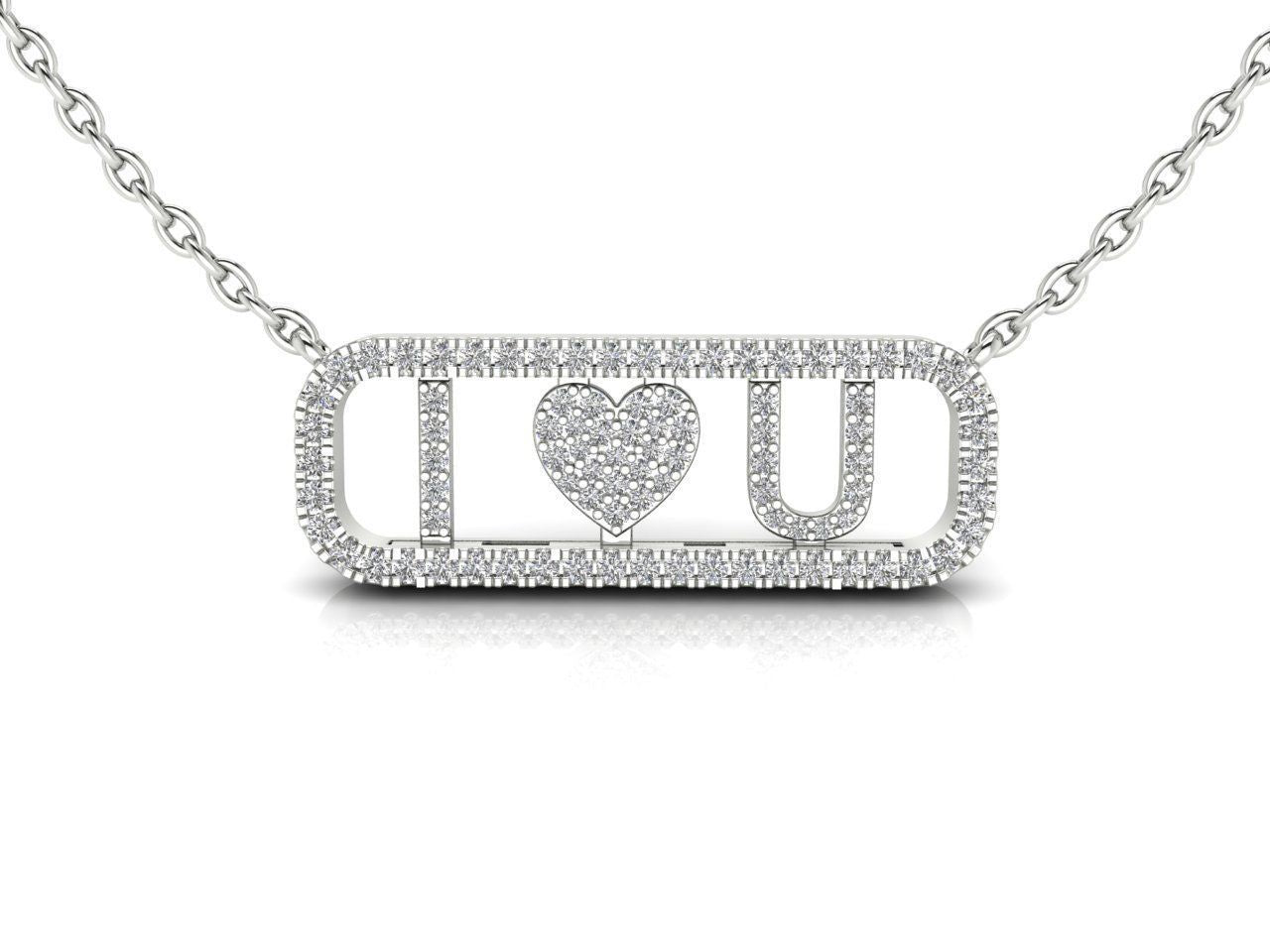 Diamond I Love You Pendant