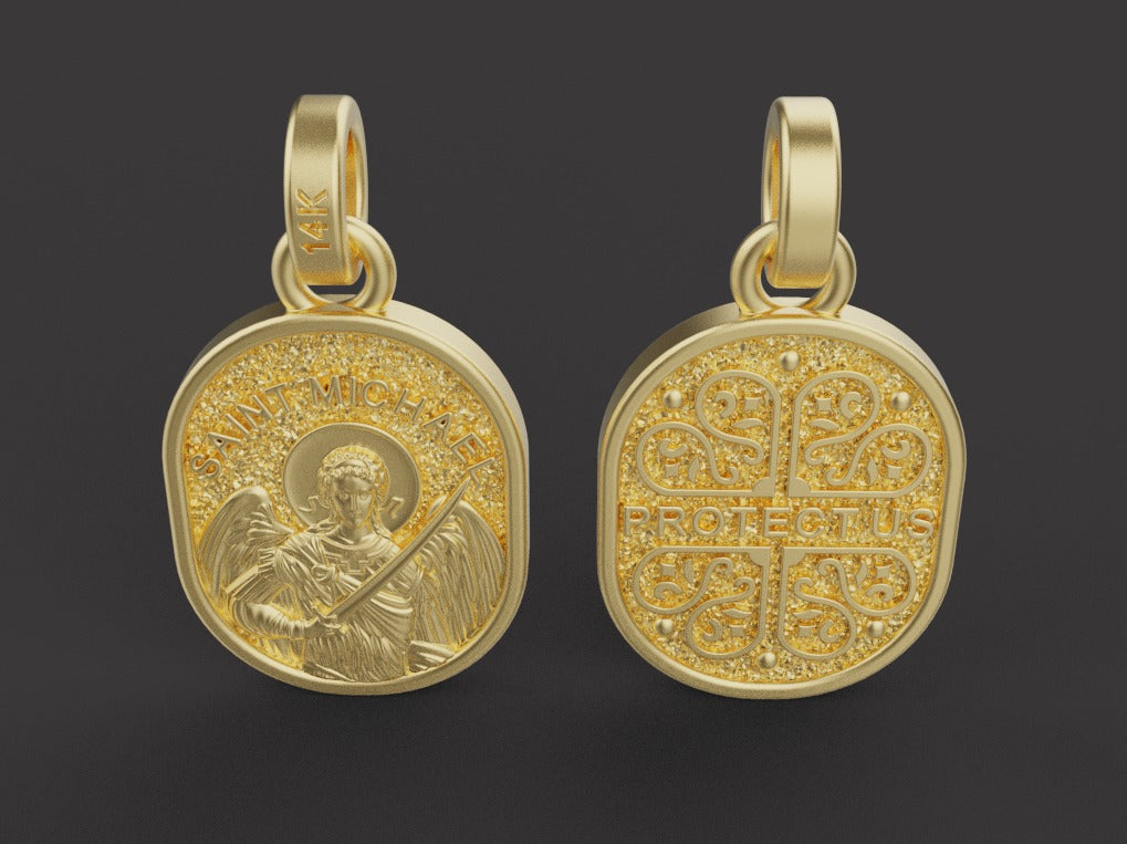 Unisex Gold Religious Pendant