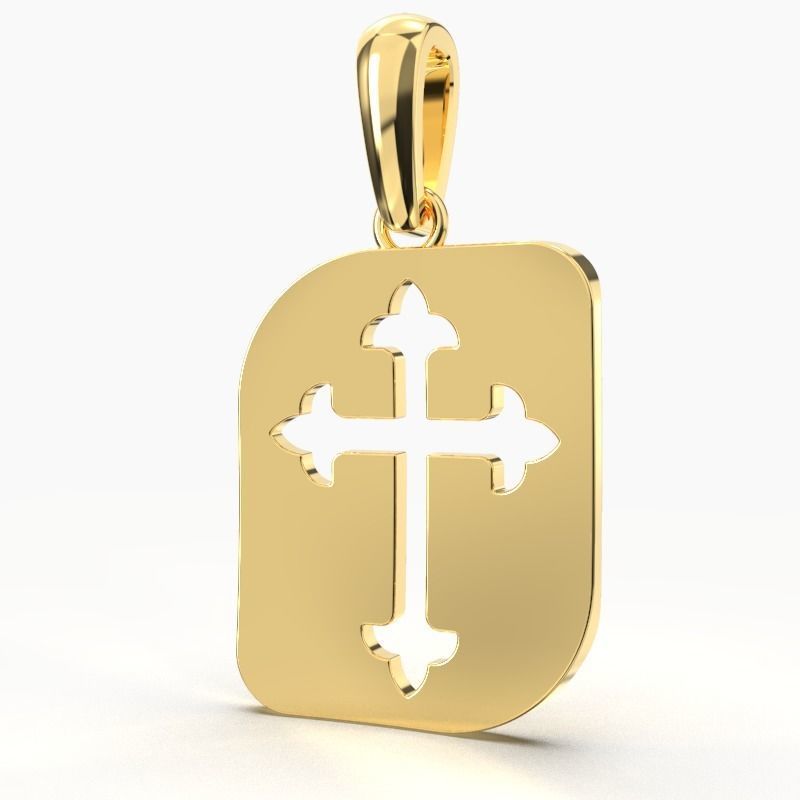 gold cross pendant necklace