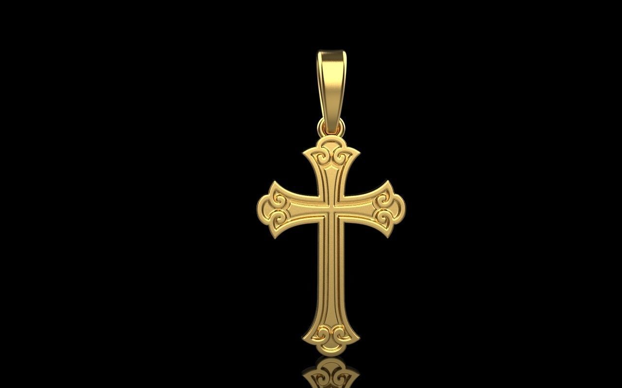 Gold Crucifix Pendant