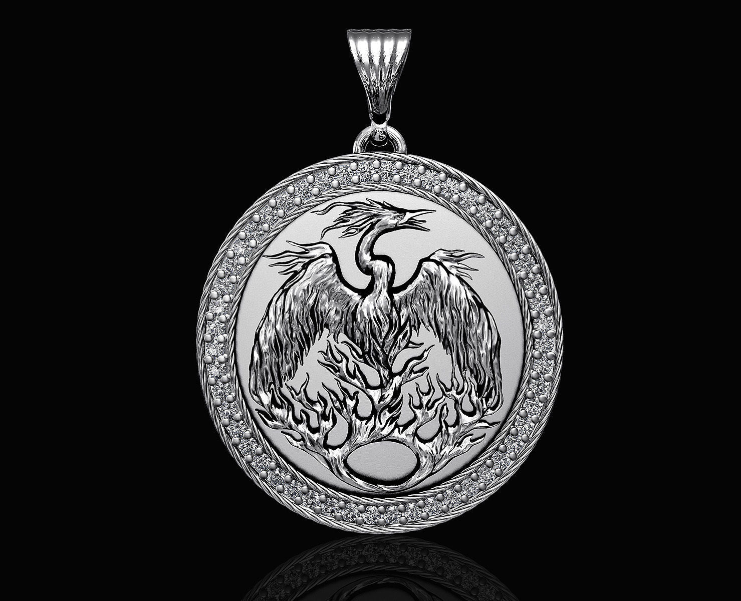 Diamond Phoenix Bird Jewelry