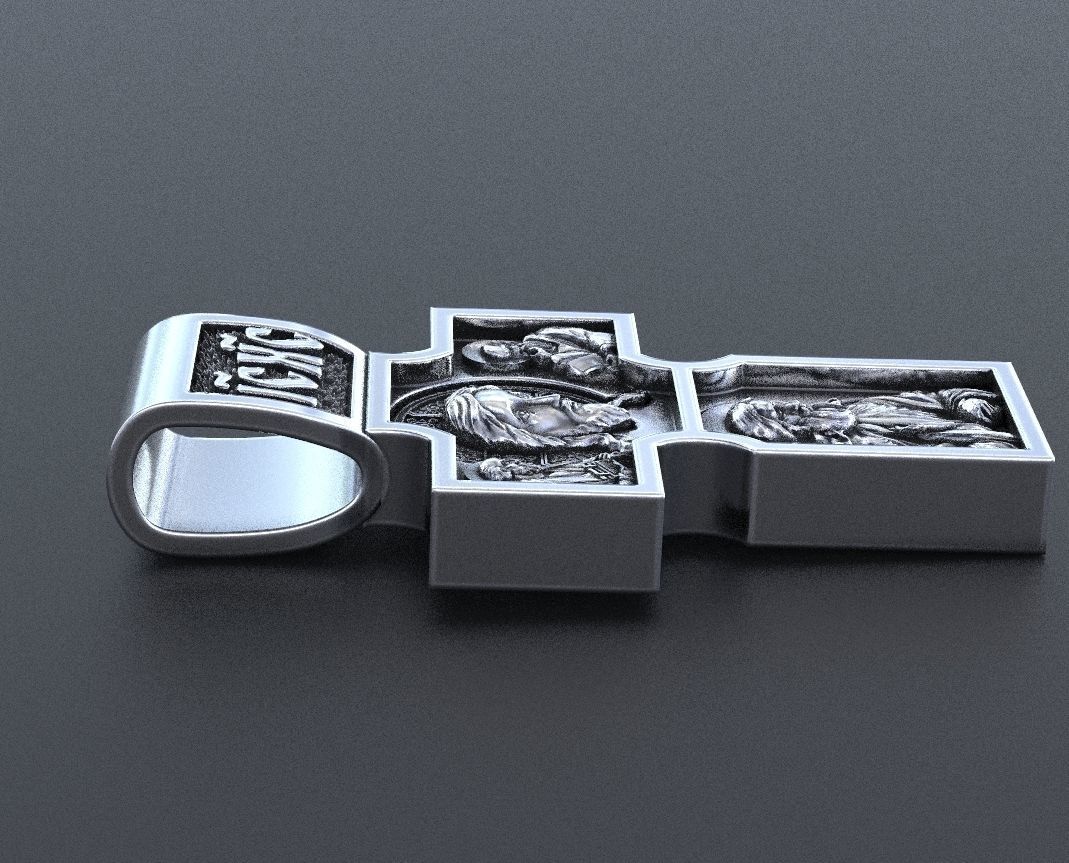 Silver Cross Pendant Necklace