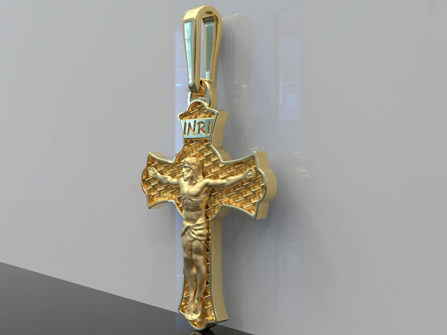14k gold cross pendant