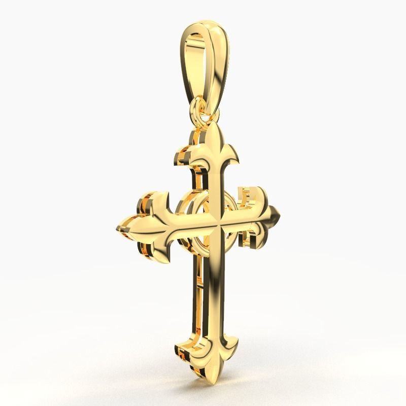 14k gold cross pendant