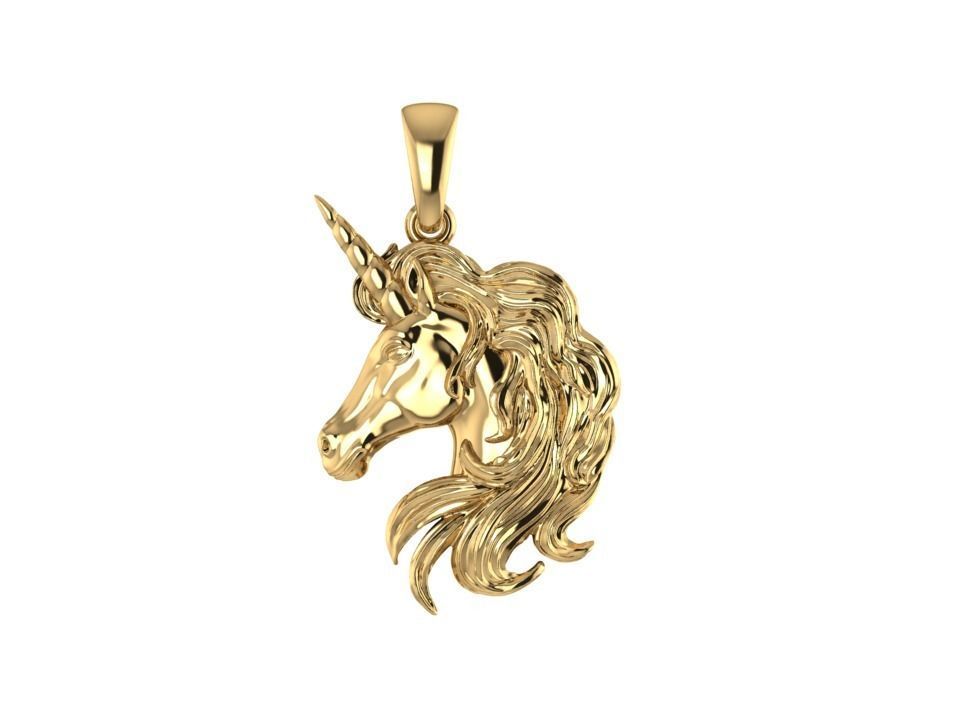 Gold Unicorn Necklace for Her