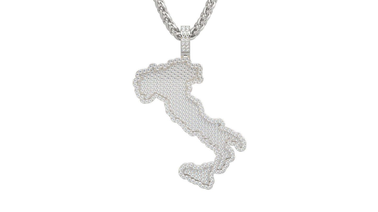 Italy Pendant with Diamonds