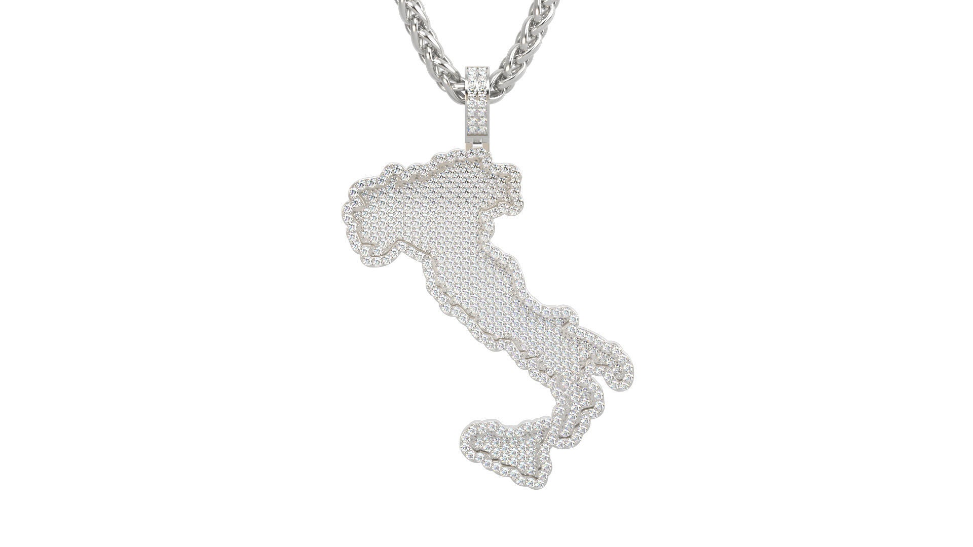 Italy Pendant with Diamonds
